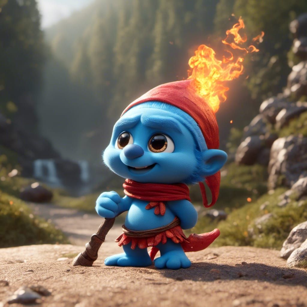 Cute and nice Bringer of fire smurf