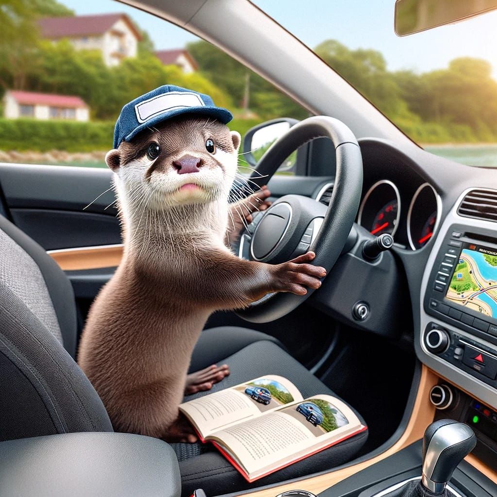 an-otter driving lesson