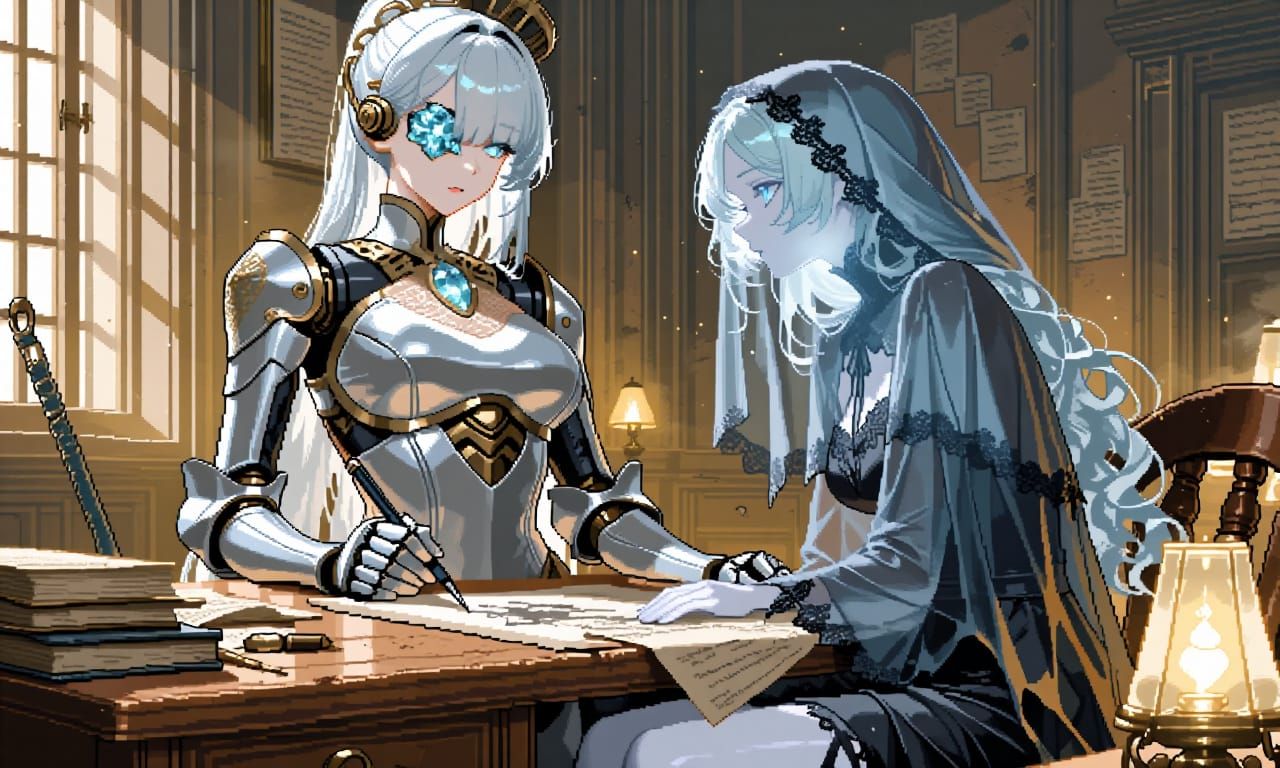 Automaton drawing a Specter