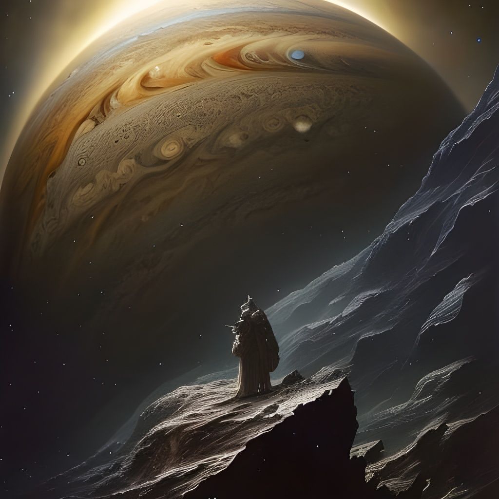 Jupiter; A View From It's Moon.  by @Pandorica