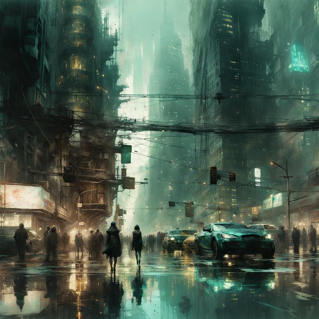 La Métropole du Tristèsse  by @Ascephalos