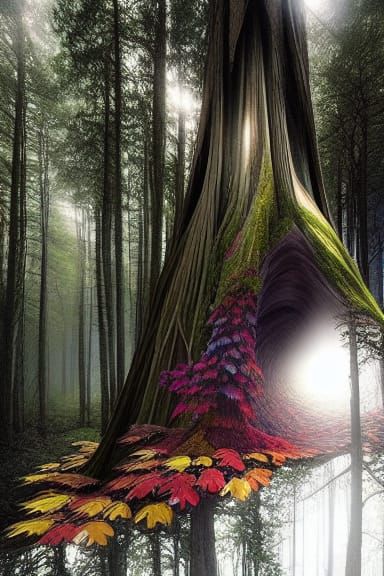 Fantasy Forest, Using a photo a Friend took of Me Standing u...