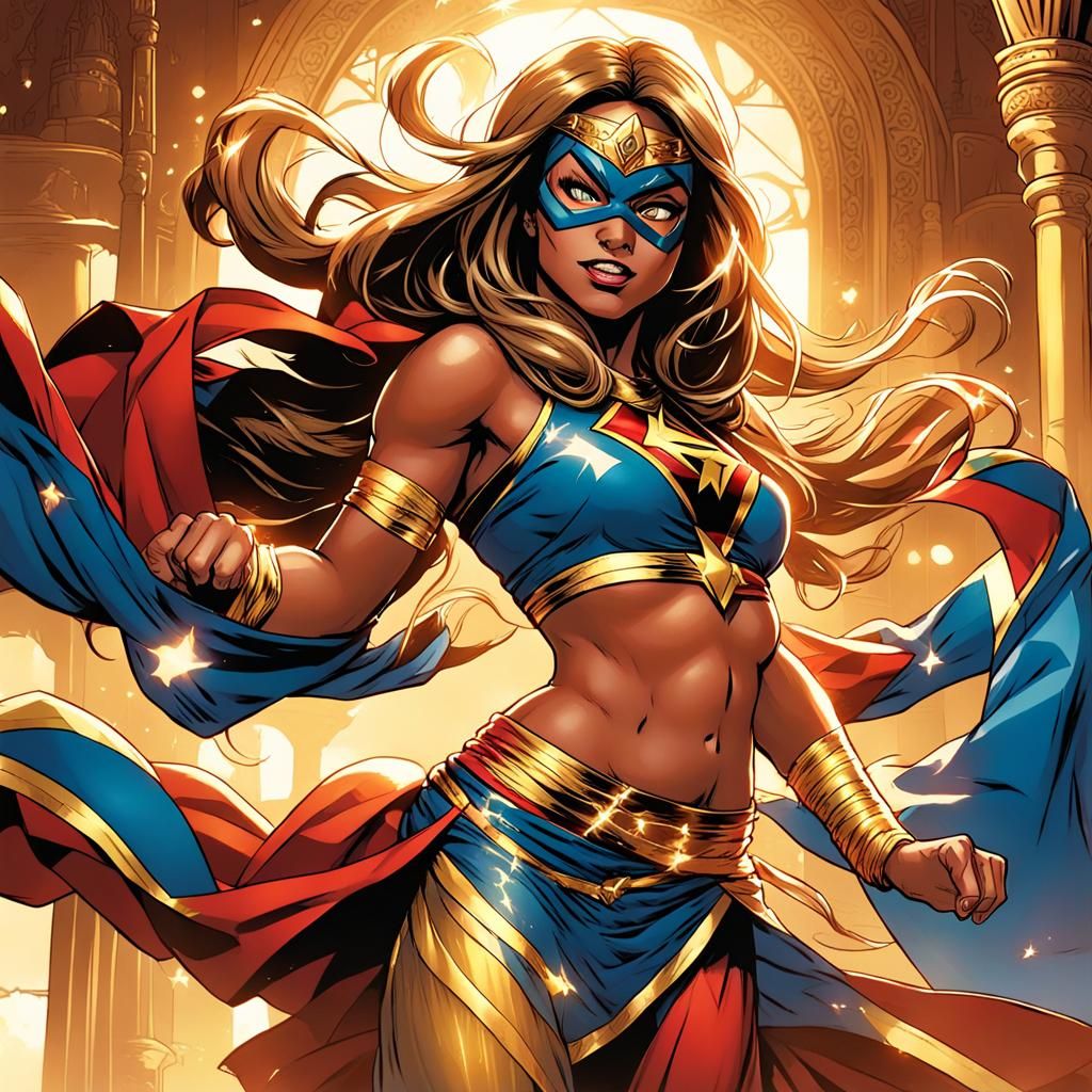 Ms Marvel as a belly dancer - AI Generated Artwork - NightCafe Creator