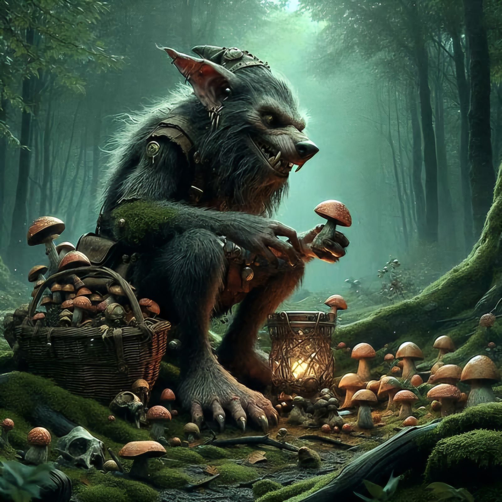 Gnoll mushroom-hunter