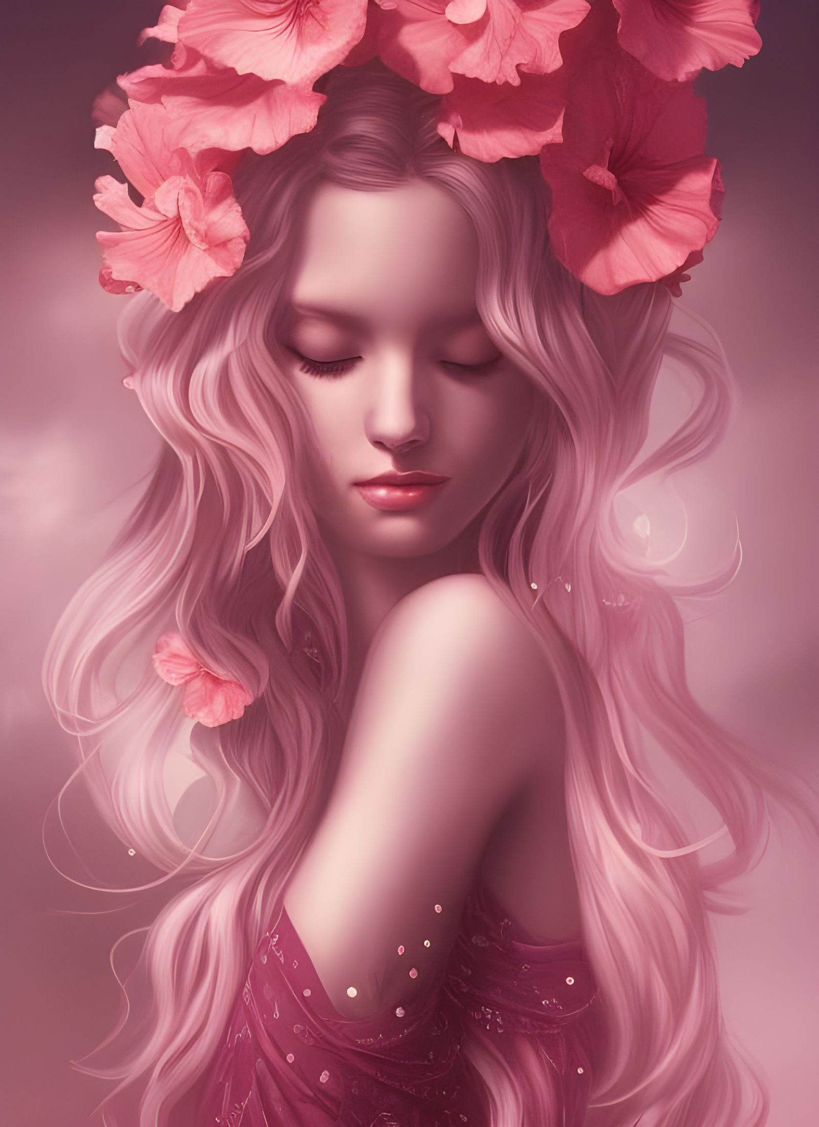 Beautiful Hibiscus goddess