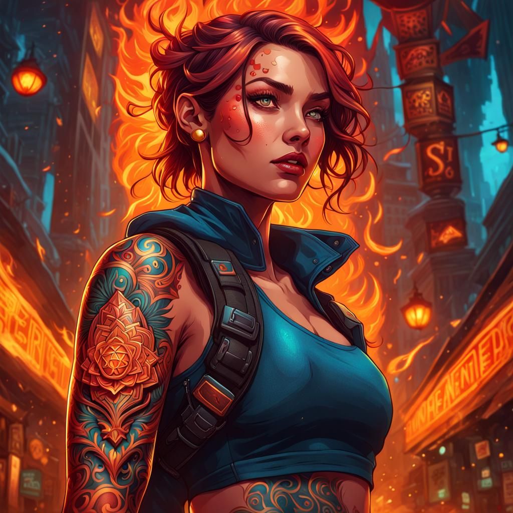 Tattooed Girl   by @Pop