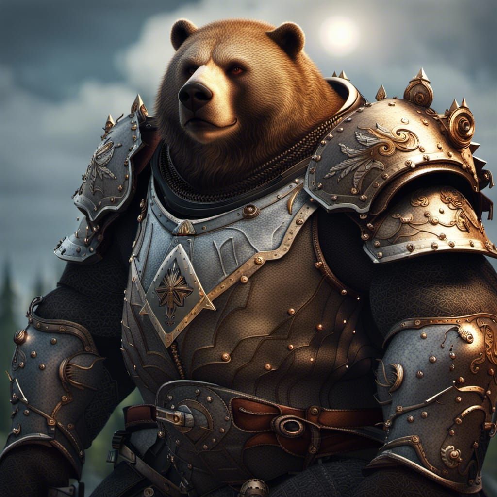 armored Bear Knight - AI Generated Artwork - NightCafe Creator