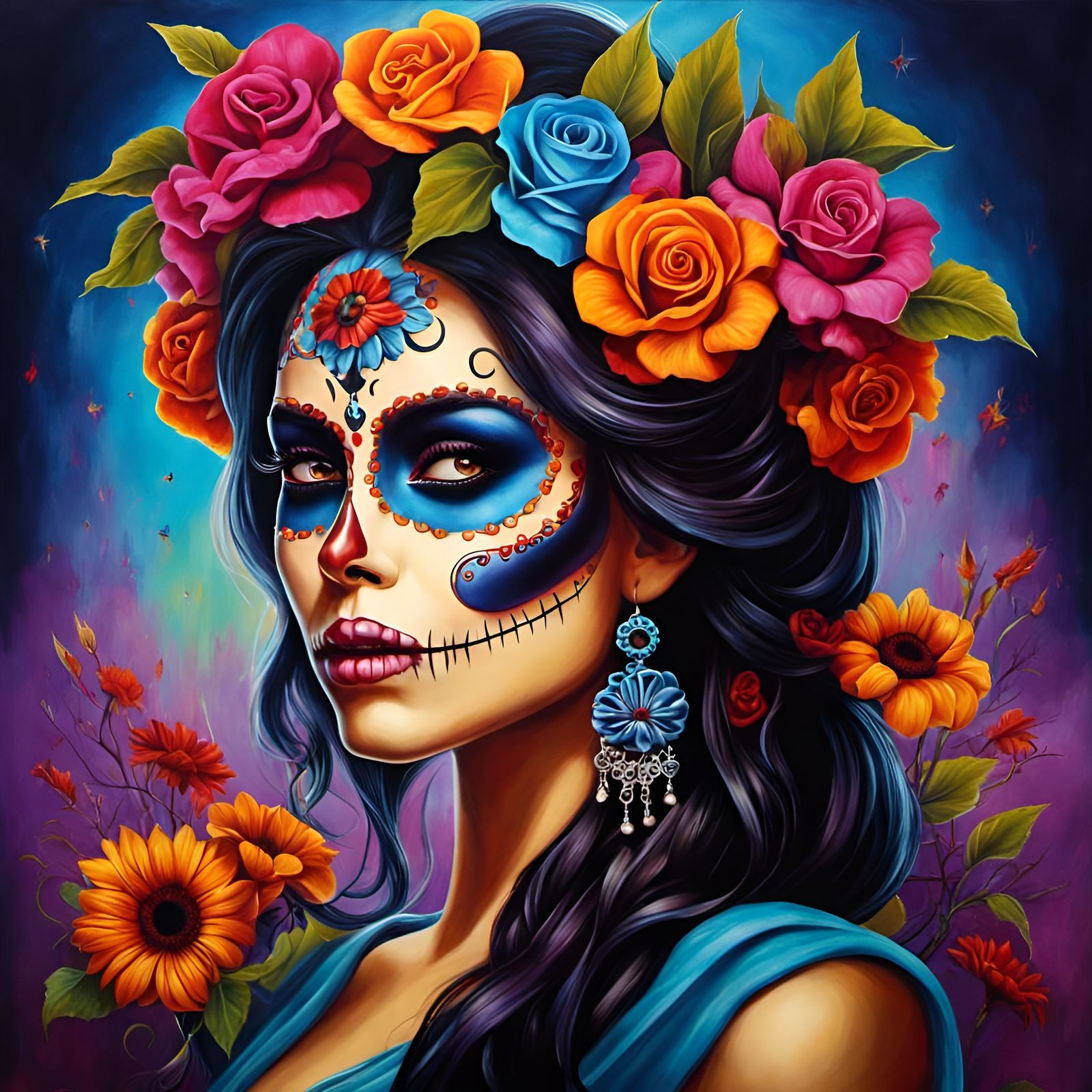 Día de los Muertos - AI Generated Artwork - NightCafe Creator