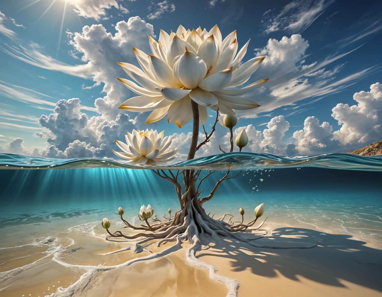 white celestial lotus  by @Heidi25