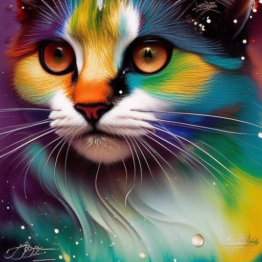 Coloured cat  by @undefined