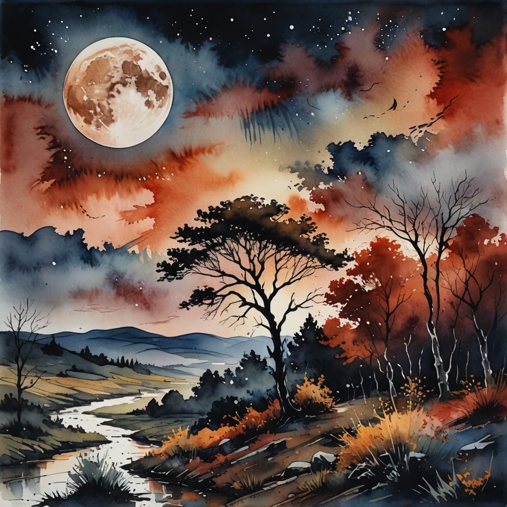 Paysage nocturne