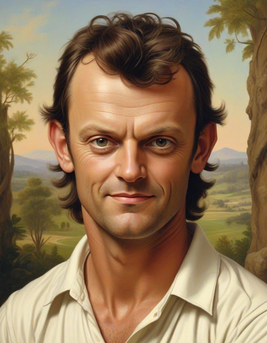 Adam Gilchrist Poses as Renaissance Noble Masterpiece