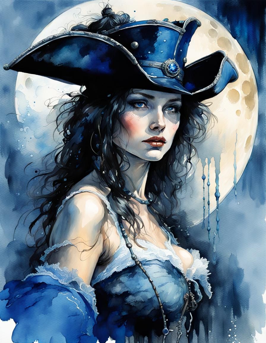 Eloïse d'Artagnan Moonlight Portrait AI Generated