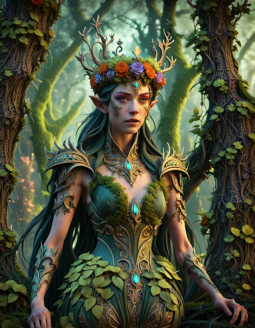 wood elf queen - AI Generated Artwork - NightCafe Creator