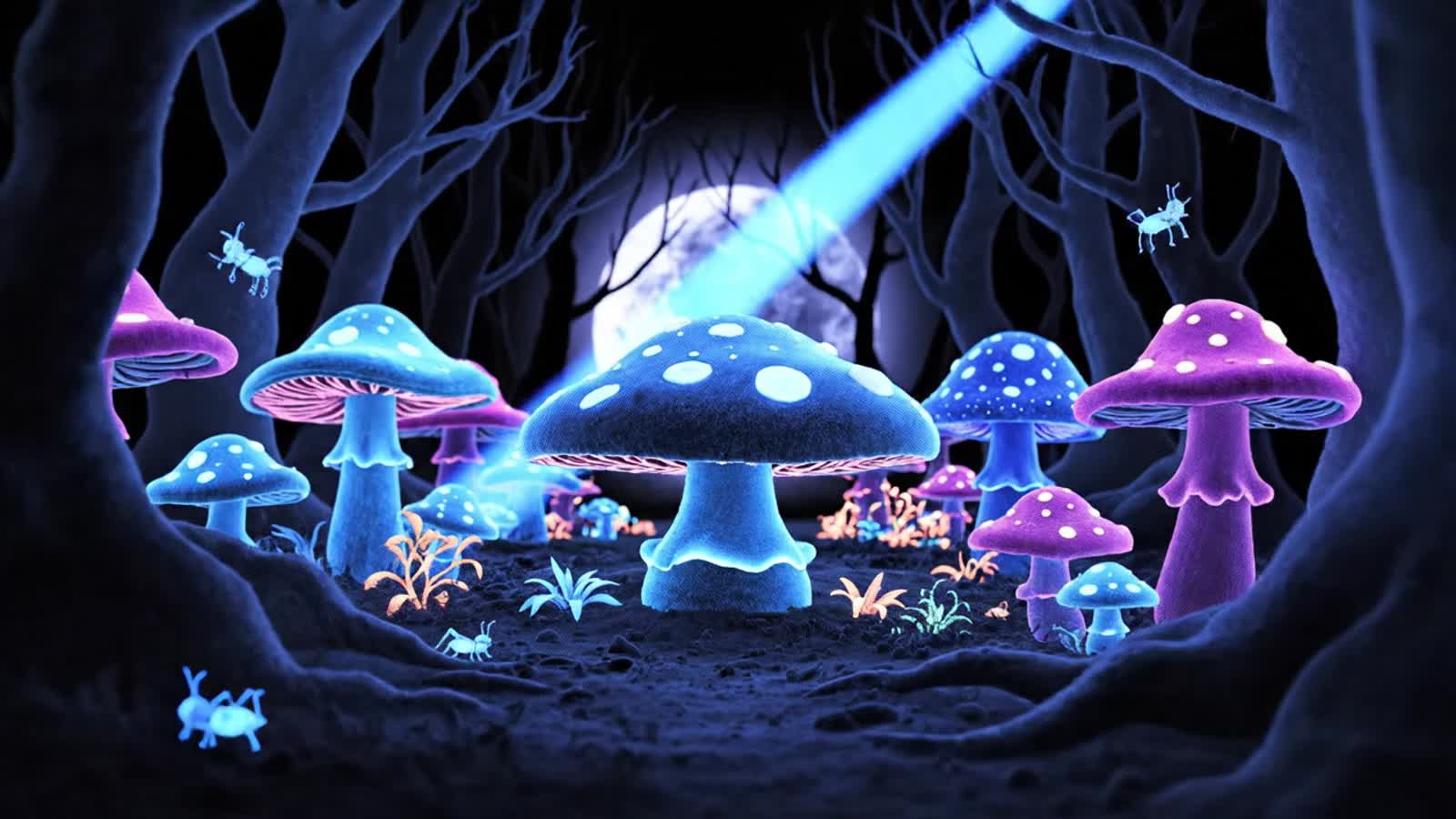 Moonlit Mushrooms