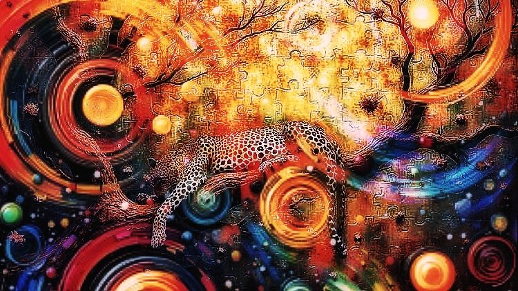 Cheetah swirly puzzle