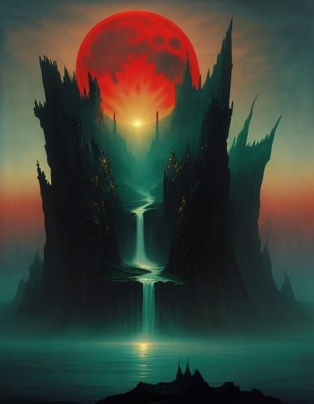 The Blood Moon Citadel  by @PKuTeK