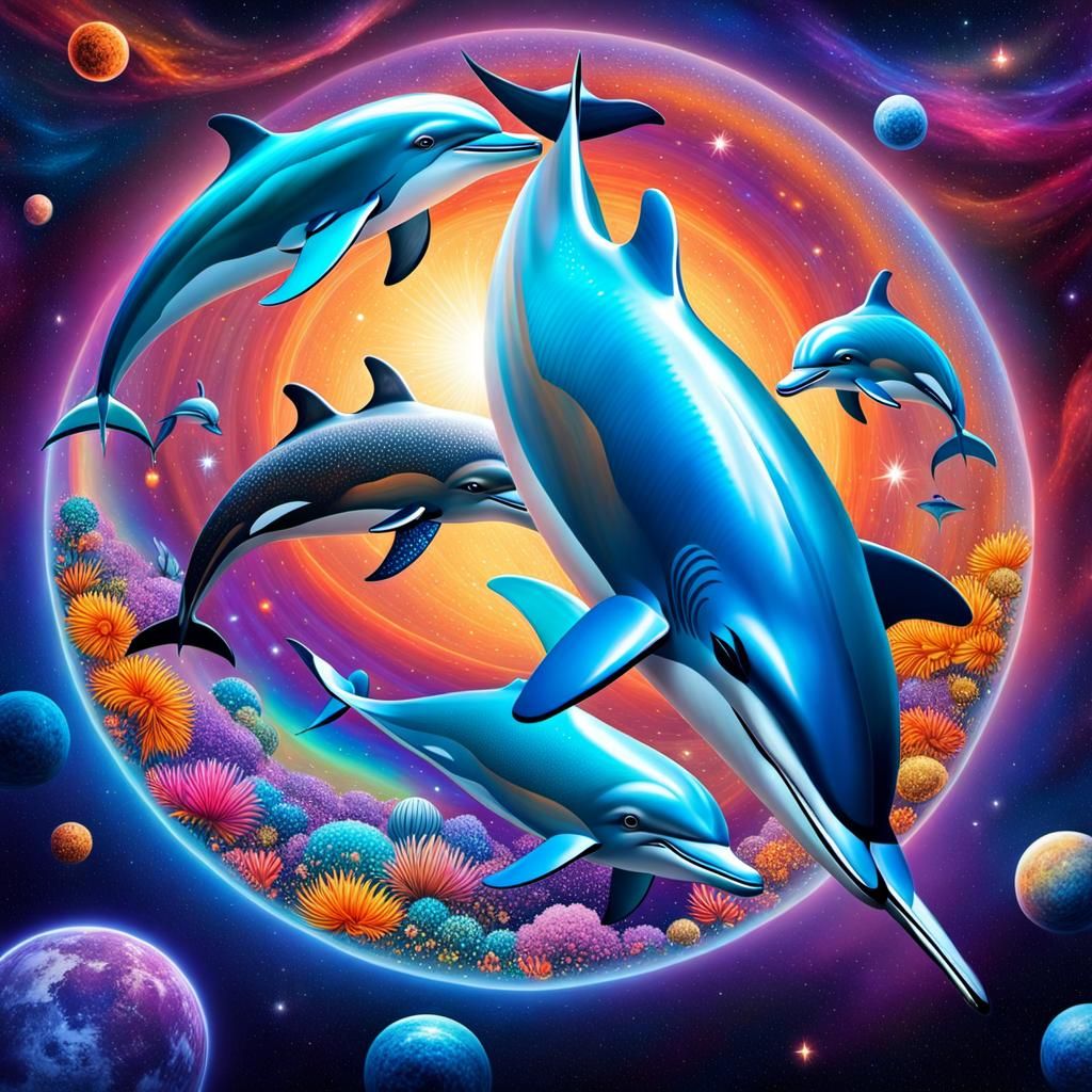 Dolphins - AI Generated Artwork - NightCafe Creator