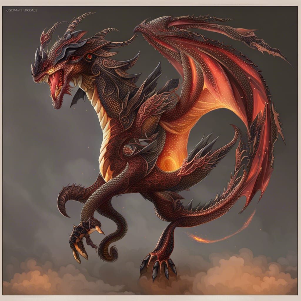 Fire dragon - AI Generated Artwork - NightCafe Creator