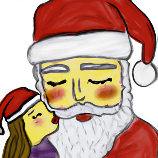 Santa Claus Le Dio Un Beso A Mama Santa claus le dio un beso a mamá - AI Generated Artwork - NightCafe