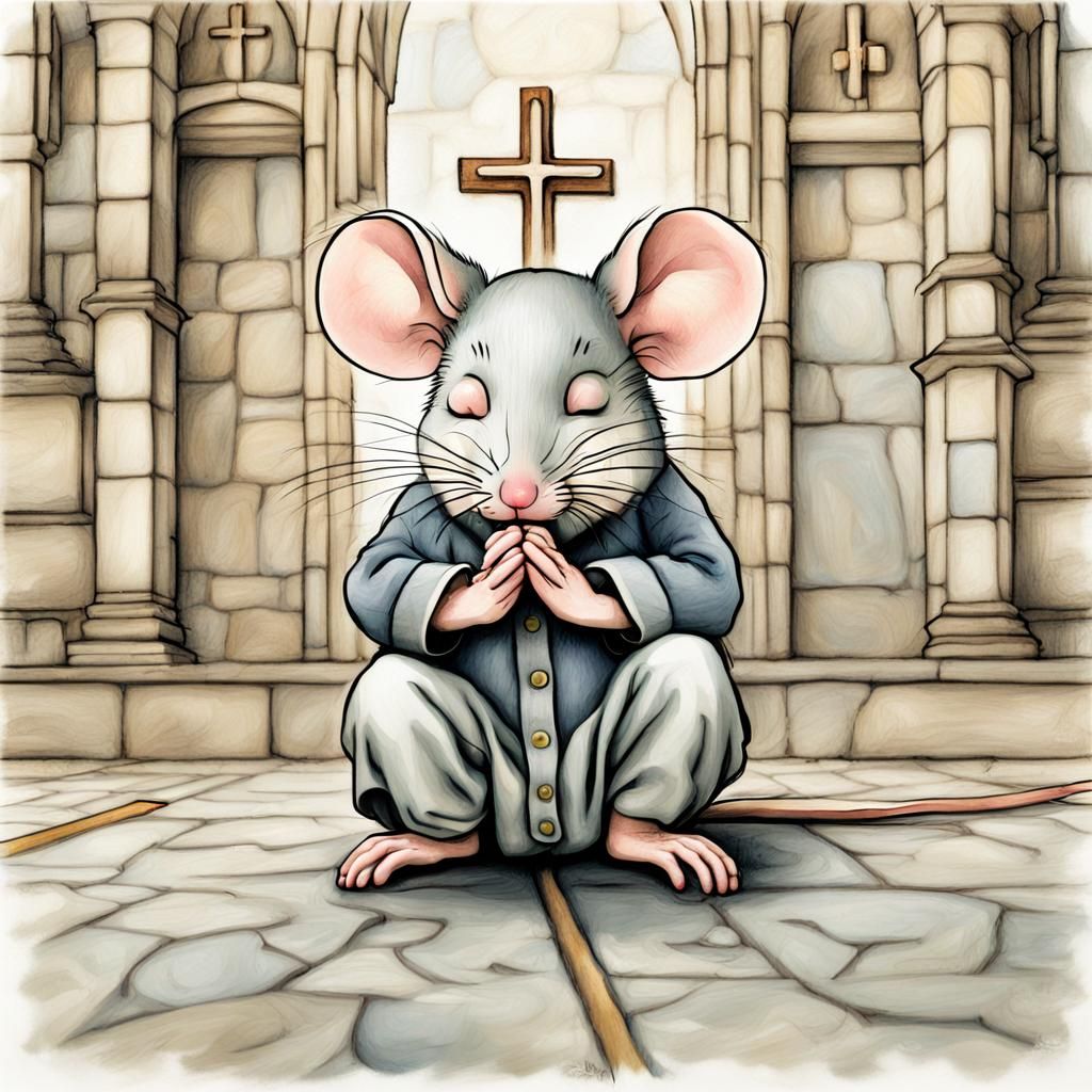 A mouse in prayer