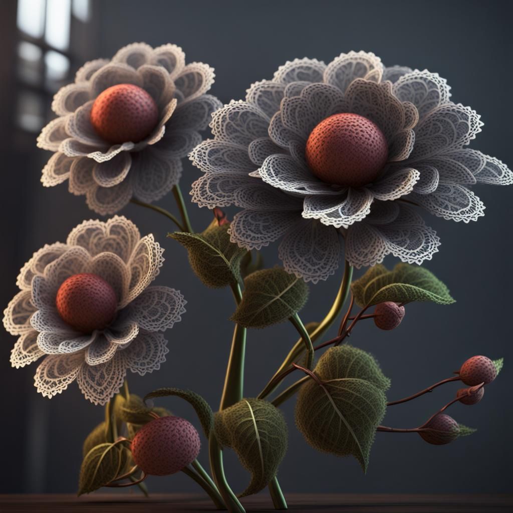 artful lace flowers