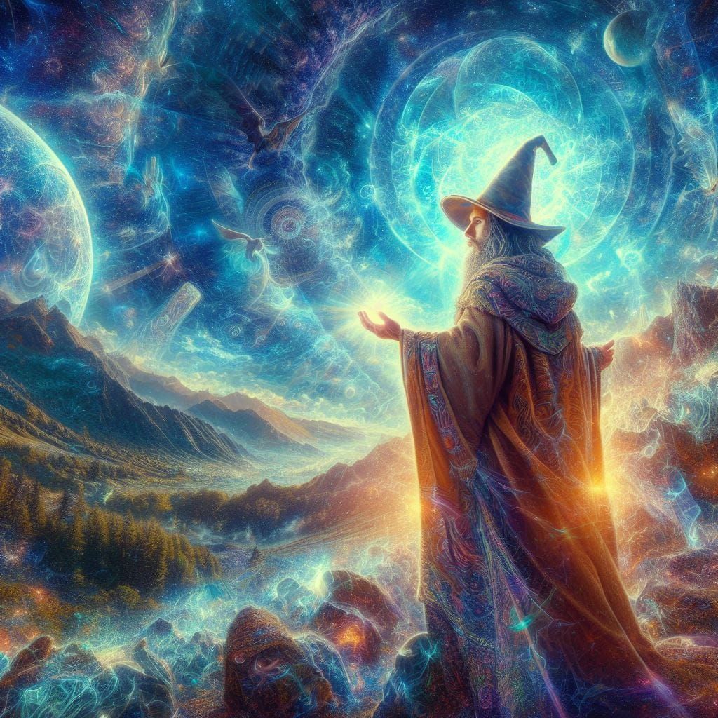 A Wizard visits the Astral Plane - AI Generated Artwork - NightCafe Creator