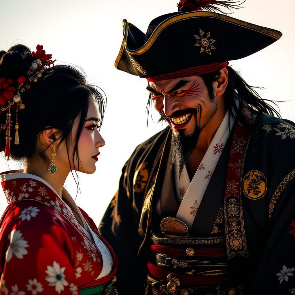 Ancient Chinese Woman Confronts Lecherous Pirate