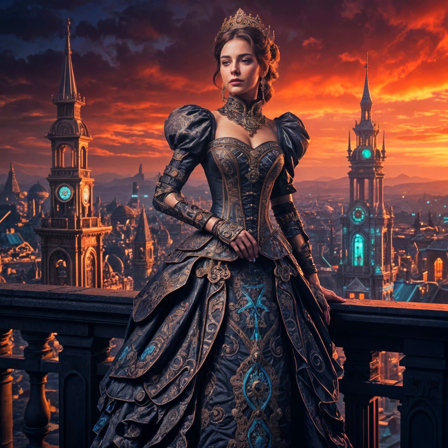 Cyber Victorian  by @Paige