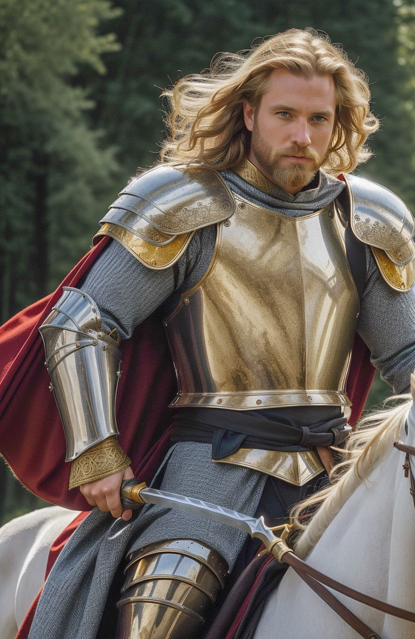 Gallant Knight in Gold Armor