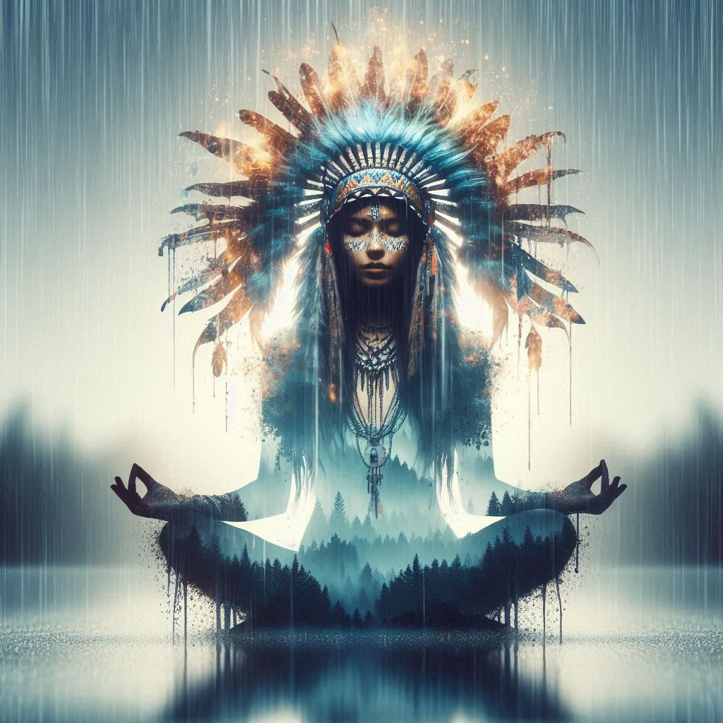 double exposure beautiful fantasy DALL-E 3 portrait landscap...