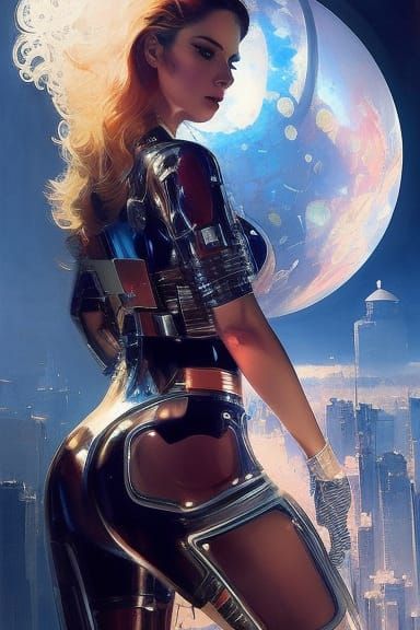 Sci fi City and it's protector