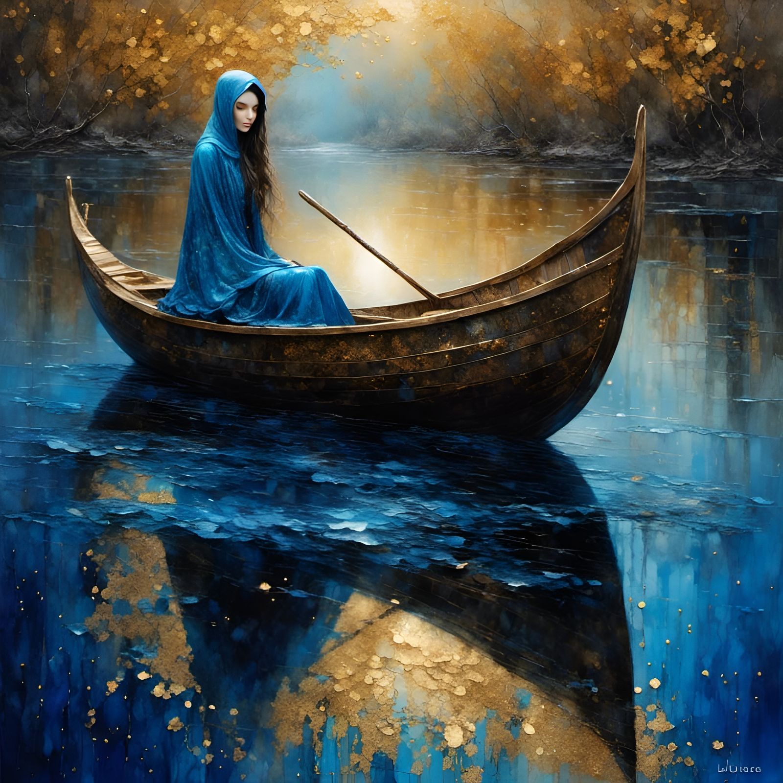 Woman in a boat