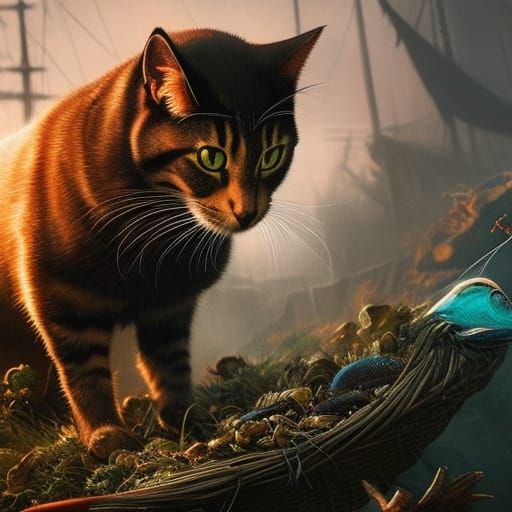 Cats Stealing Fish 3 - Fisherman's Friend - AI Generated Artwork ...