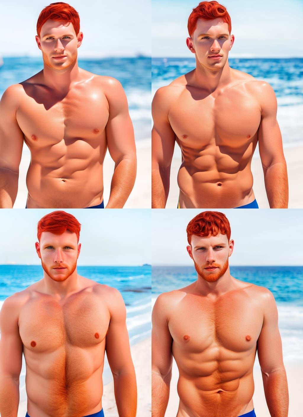 Red-haired Man by the Beach 01-04 - AI Generated Artwork - NightCafe Creator