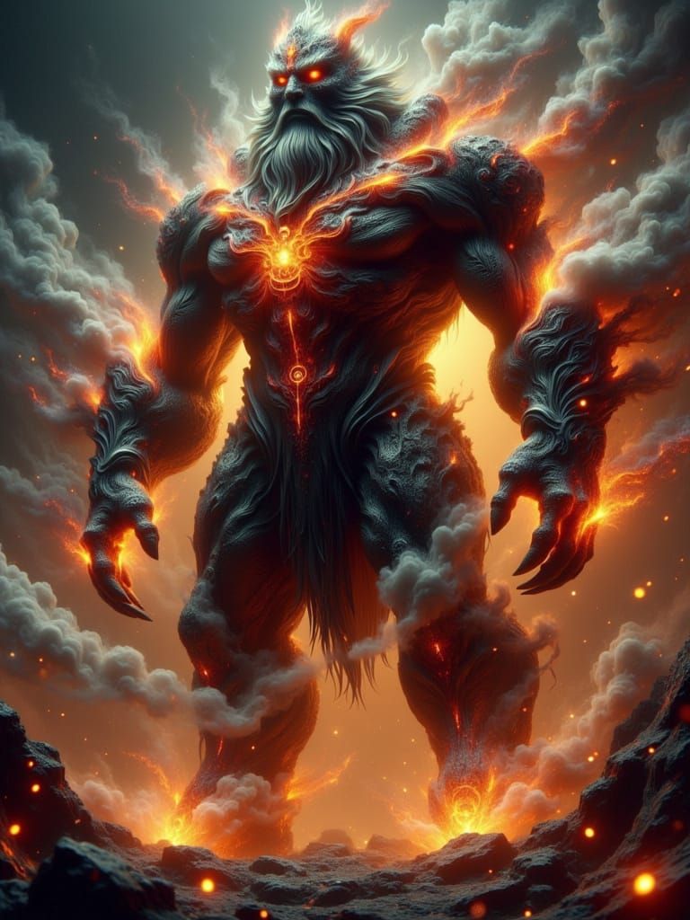 <lora:SXLSpiritHead:1.0> Fire titan