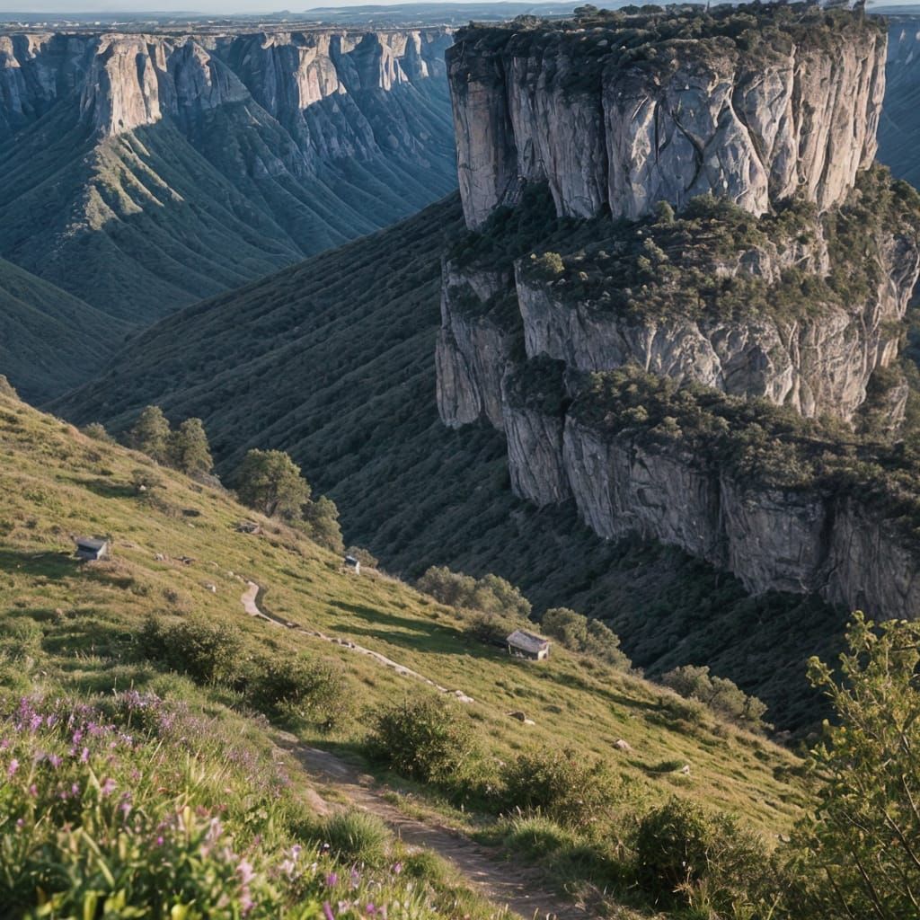 Mushroom Cliffs🐀🐁🐁🐈‍⬛🦋🌄