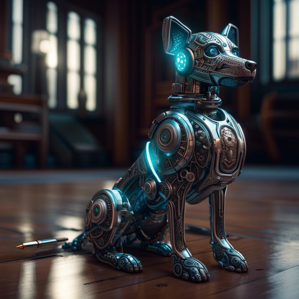 Robot dog  by @densebunny