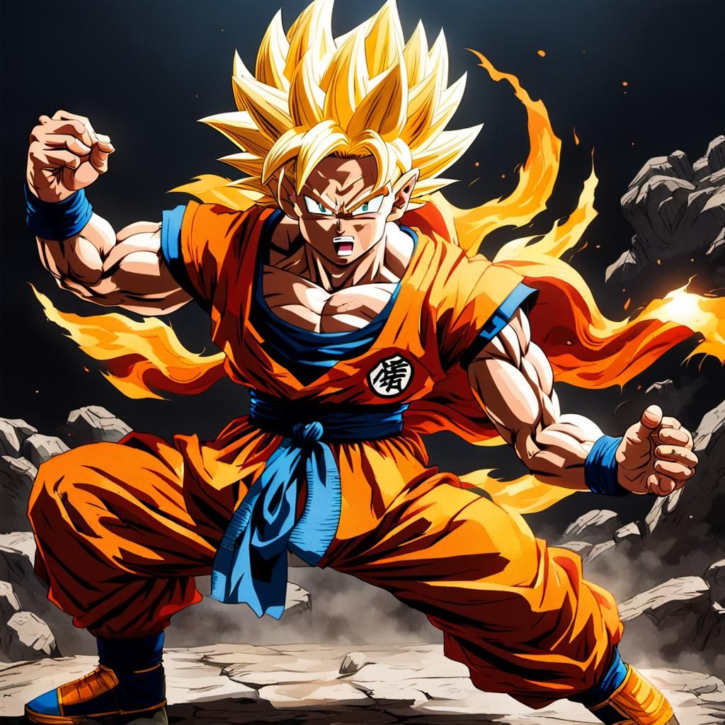 Dynamic and iconic, Goku from 