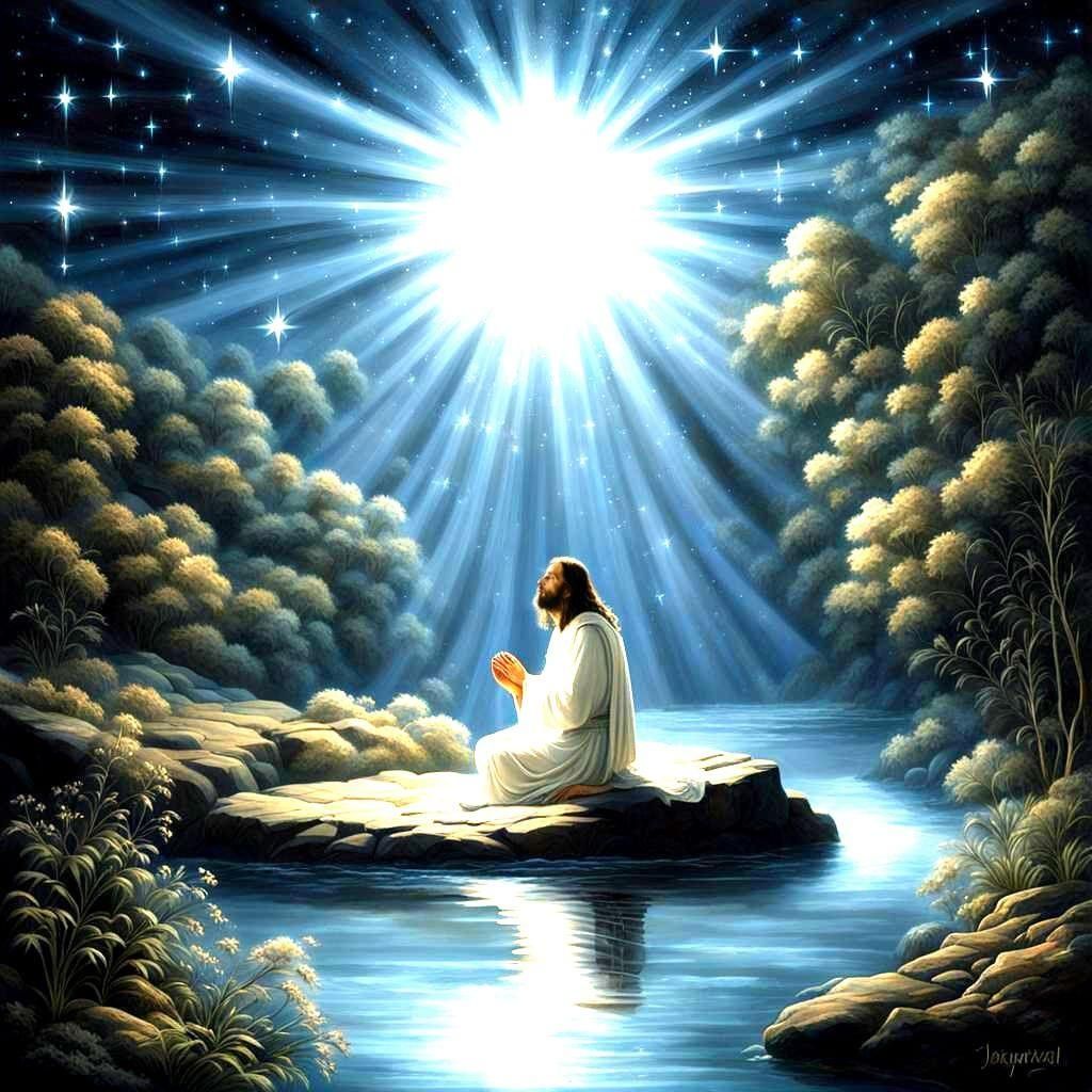 Jesus Christ praying