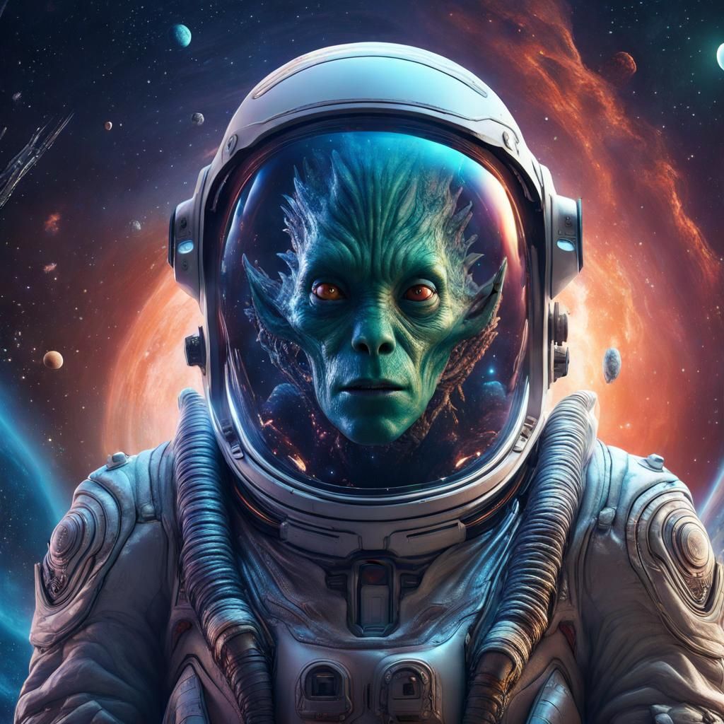Alien Astronaut  by @Ecka