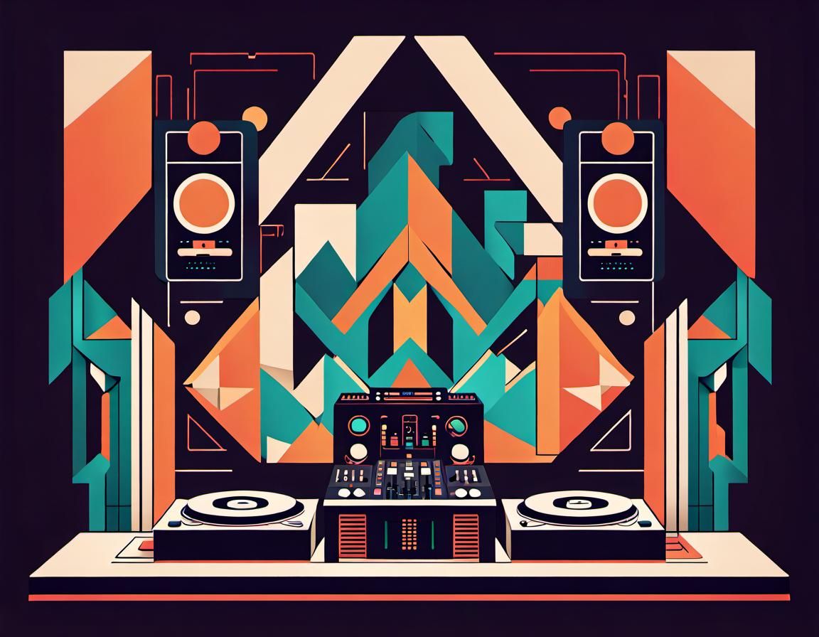 Spacedout electronic music studio v2 AI Generated Artwork