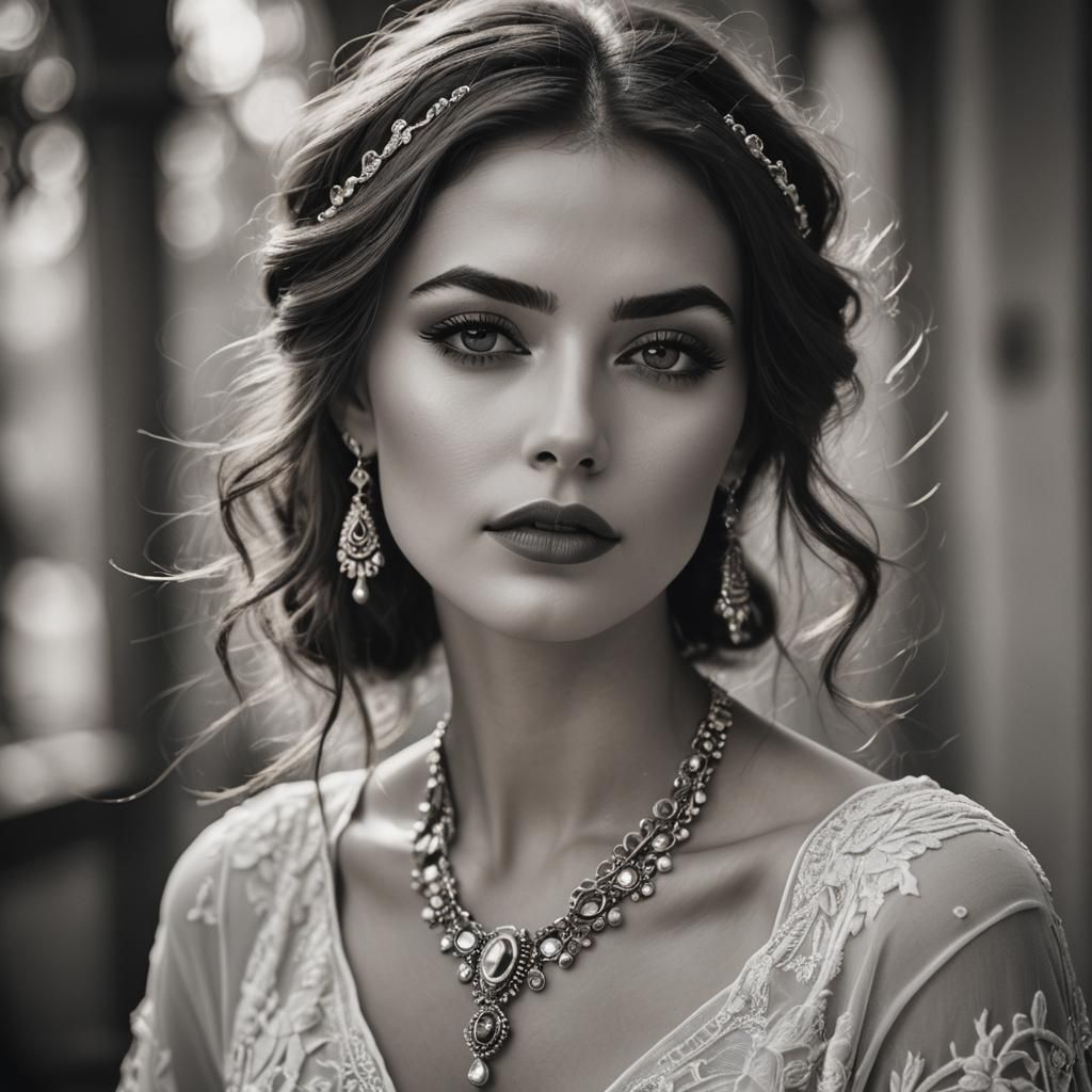 Black and white portrait