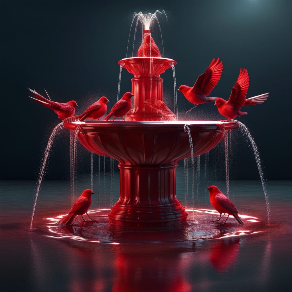 Cardinal Water Fountain   by @Trouble