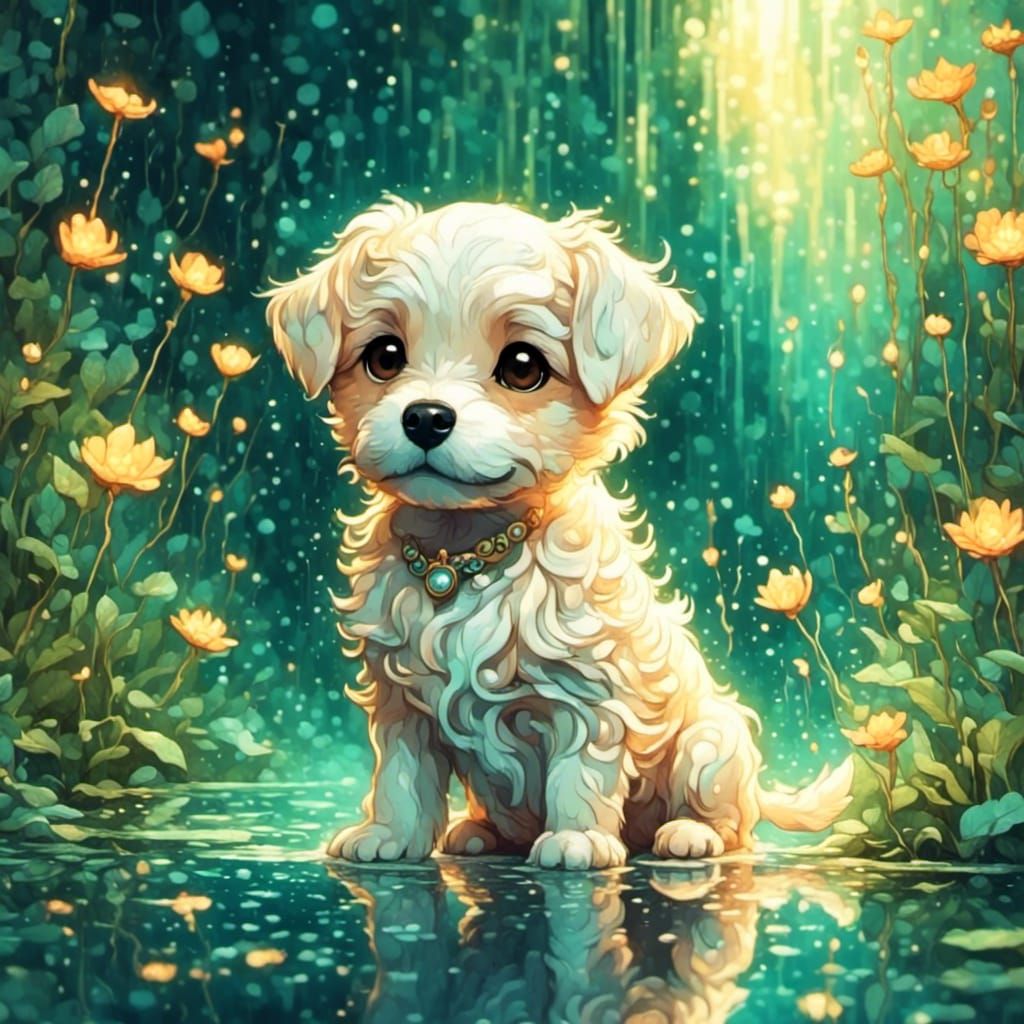 A cute dog <lora:Chibi-Animal:1.0>