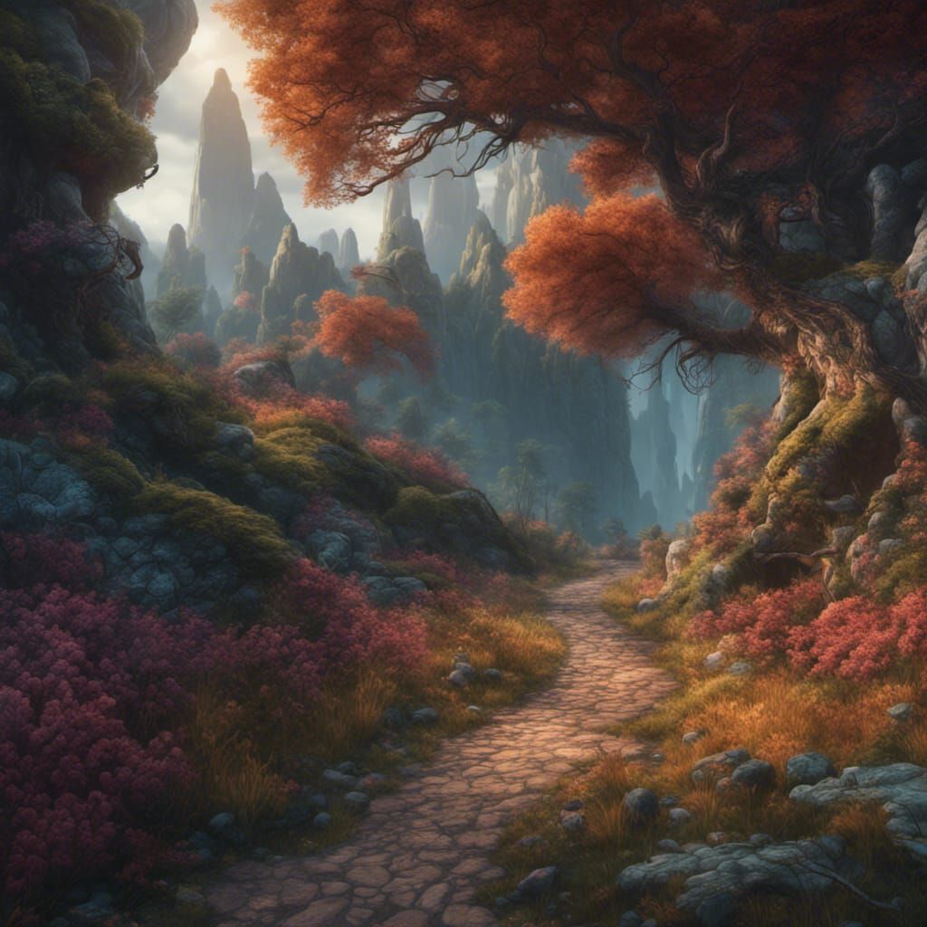 Mystical valley path