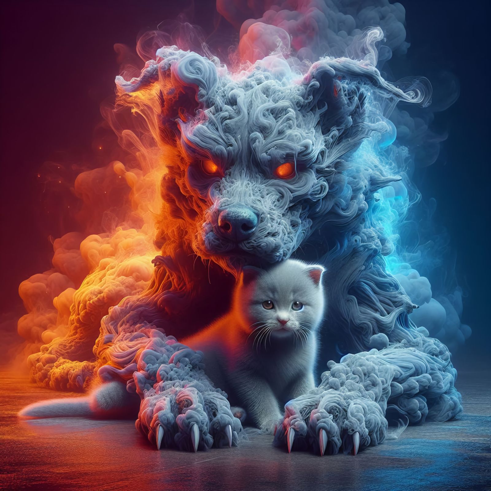 Me and my guardian! I have red eyes from crying...