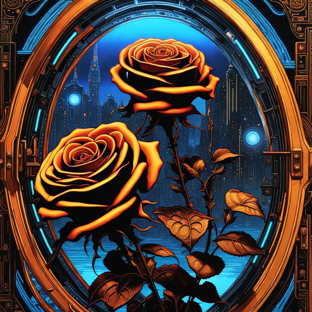 Steampunk Encapsulated Roses 🧡☢️💫