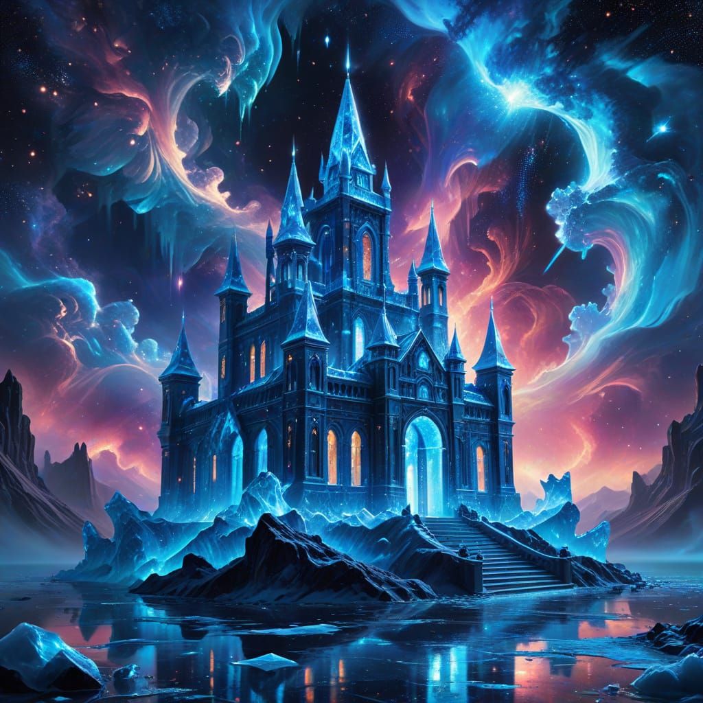 Sci-Fi Ice Palace at Nebula Edge