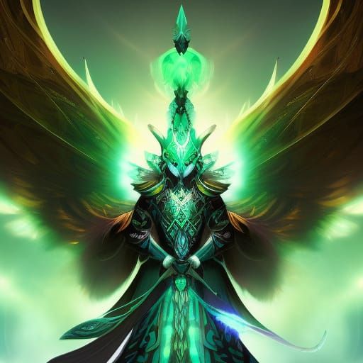 Flirting Happy Chibi bioluminescent pixie, big dragon wings,...